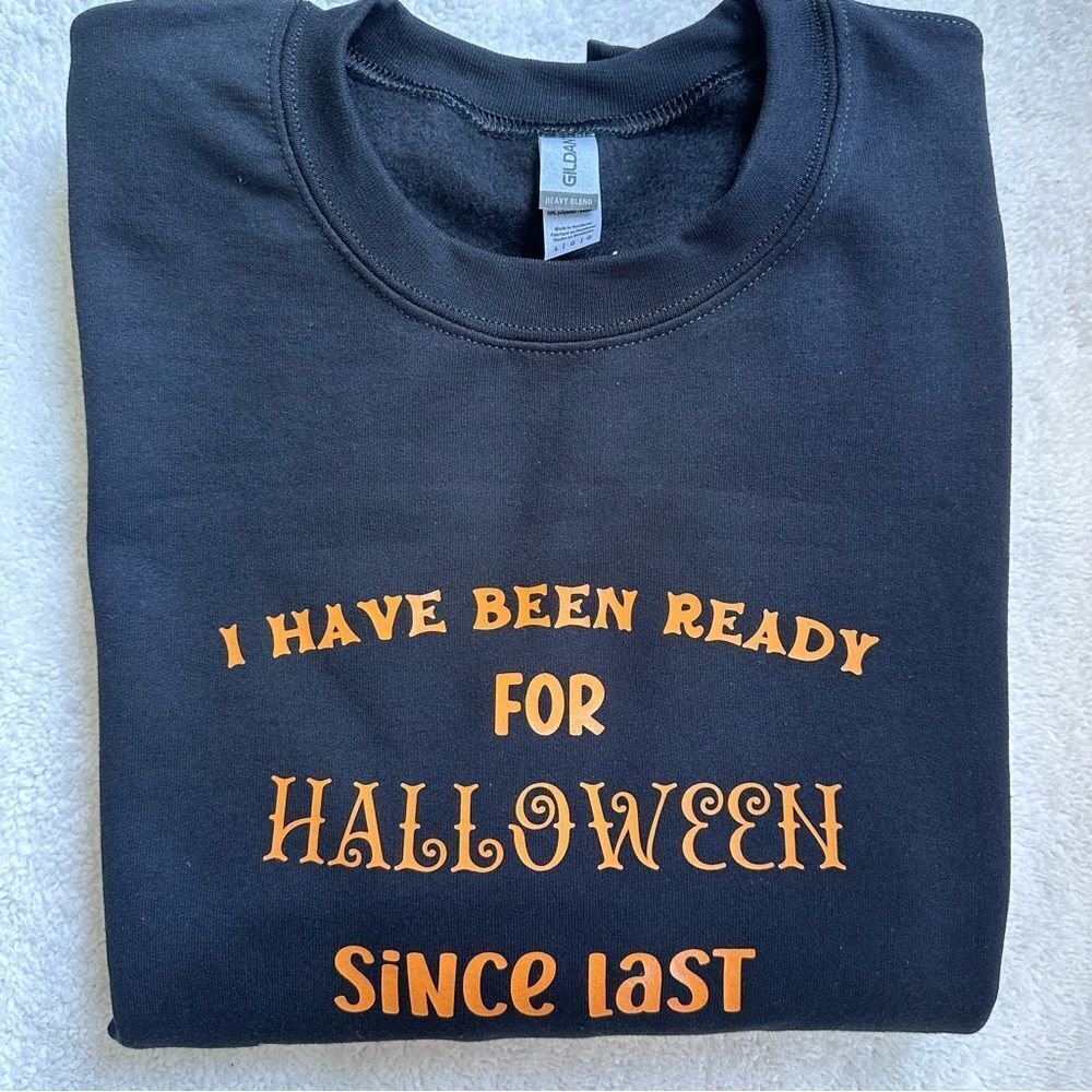 Halloween Handmade Sweatshirt, Funny Halloween Sweater, Hoodie, Top, Size Large